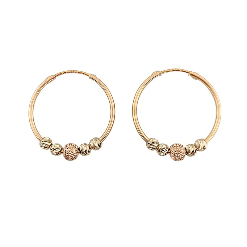 گوشواره حلقه ای طلا 18 عیار زنانه طلا و جواهرسازی افرا مدل البرنادو 171163177179