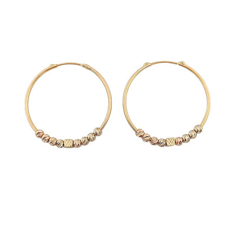 گوشواره حلقه ای طلا 18 عیار زنانه طلا و جواهرسازی افرا مدل البرنادو 243
