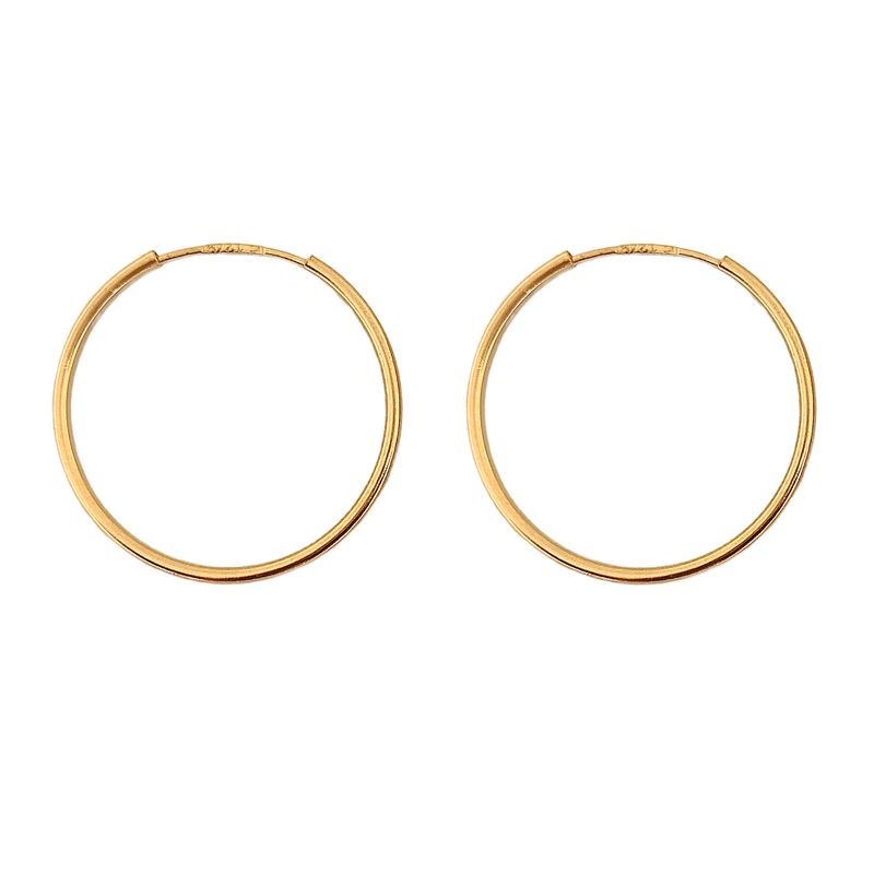 گوشواره حلقه ای طلا 18 عیار زنانه طلا و جواهرسازی افرا مدل ۱۲۵