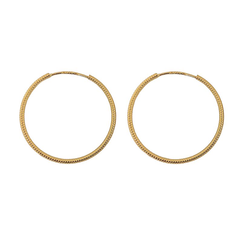 گوشواره حلقه ای طلا 18 عیار زنانه طلا و جواهرسازی افرا مدل ۱۴۰