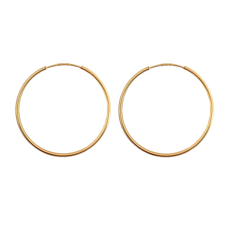 گوشواره حلقه ای طلا 18 عیار زنانه طلا و جواهرسازی افرا مدل ۱۶۳