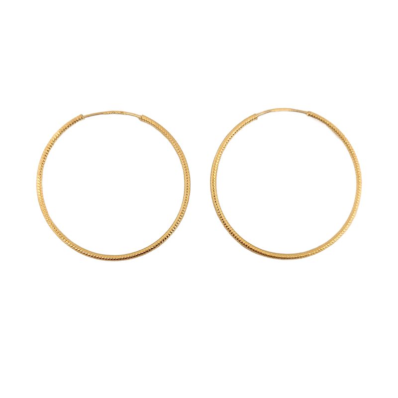 گوشواره حلقه ای طلا 18 عیار زنانه طلا و جواهرسازی افرا مدل ۱۷۹۱۸۲۱۸۴