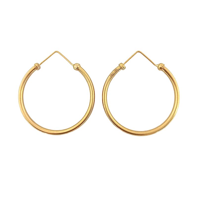 گوشواره حلقه ای طلا 18 عیار زنانه طلا و جواهرسازی افرا مدل ۲۸۹