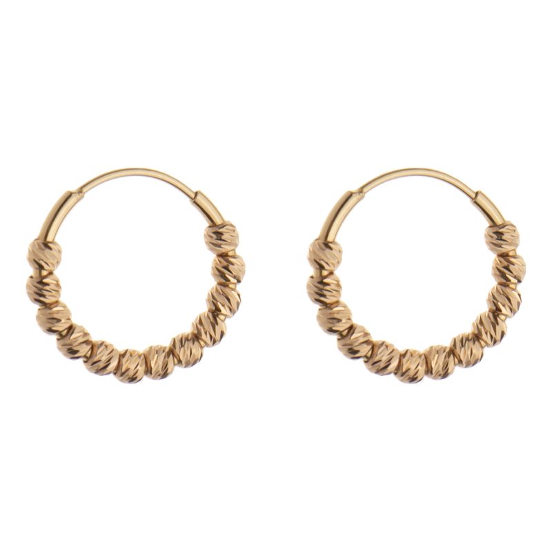 گوشواره حلقه ای طلا 18 عیار زنانه مایا ماهک مدل me1193