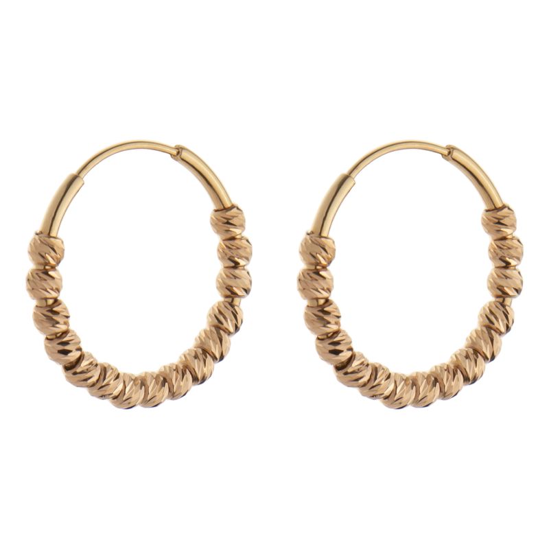 گوشواره حلقه ای طلا 18 عیار زنانه مایا ماهک مدل me1194