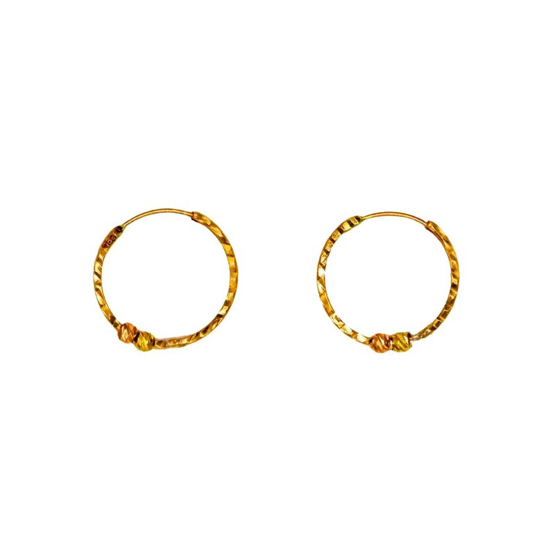 گوشواره حلقه ای طلا 18 عیار زنانه نوا گلد مدل البرناردو 02