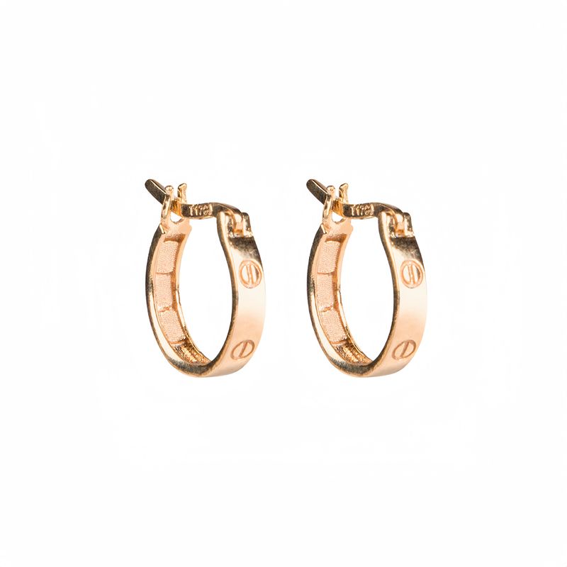 گوشواره حلقه ای طلا 18 عیار زنانه نوا گلد مدل لاو کد 023
