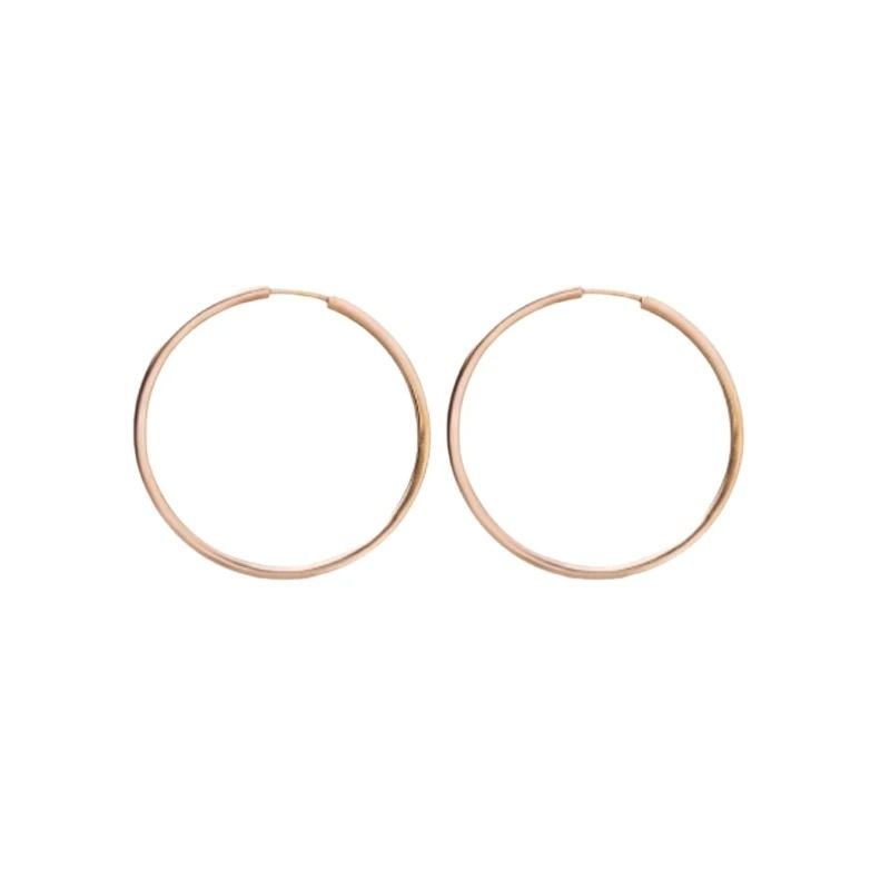 گوشواره حلقه‌ای طلا کم اجرت  18 عیار زنانه طلای صداقت مدل hs1