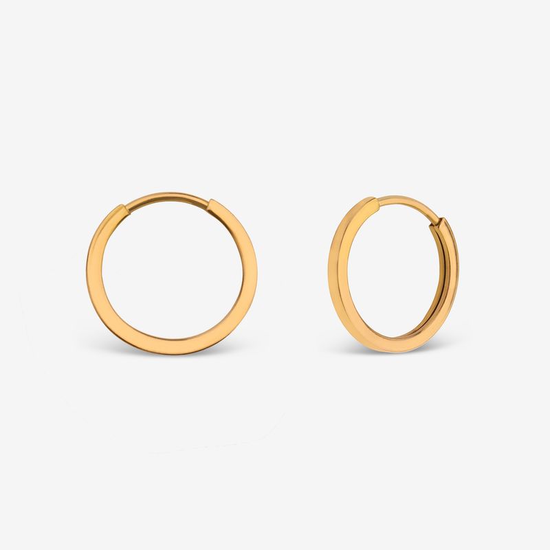 گوشواره حلقه‌ای طلا کم اجرت  18 عیار زنانه ناریا مدل m7 1