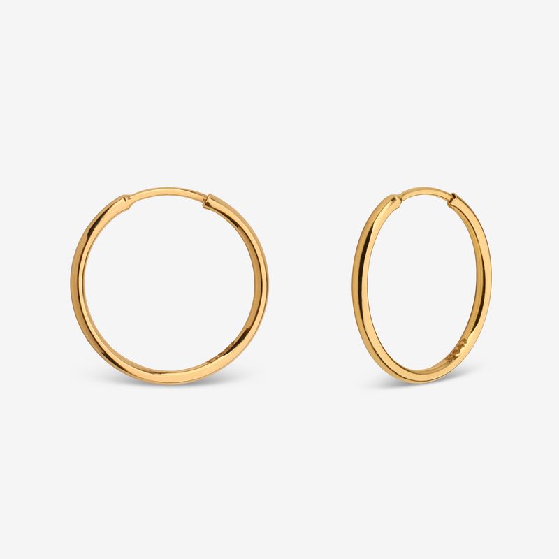 گوشواره حلقه‌ای طلا کم اجرت  18 عیار زنانه ناریا مدل me20 1