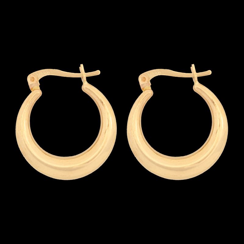 گوشواره حلقه‌ای طلا کم اجرت  18 عیار زنانه ناریا مدل هلیا کد d 02 6