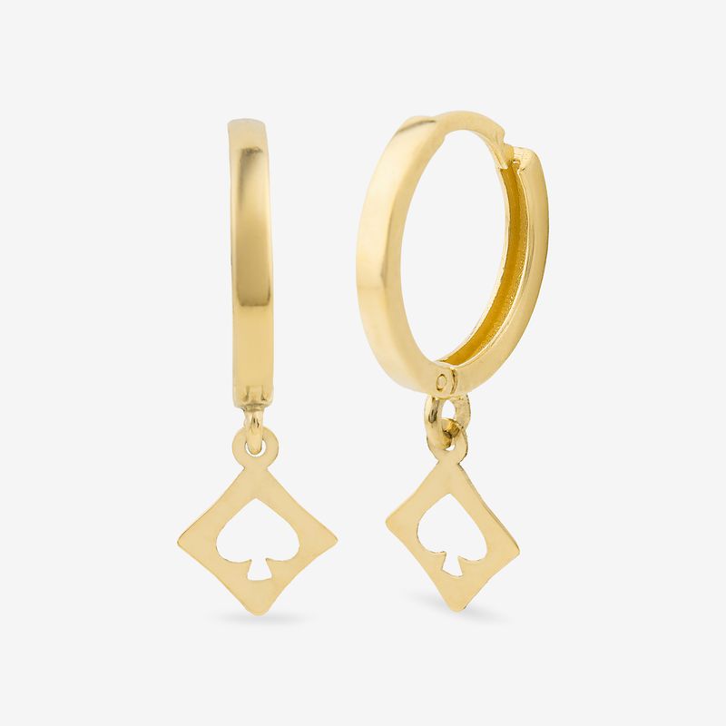 گوشواره حلقه‌ای طلا کم اجرت  18 عیار زنانه گالری طلا و جواهر هانی مدل پیک