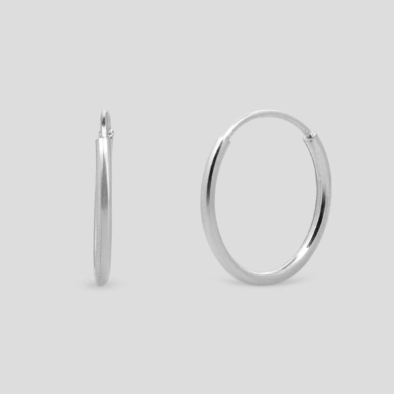 گوشواره حلقه‌ای نقره زنانه طلای صداقت مدل 1390 2