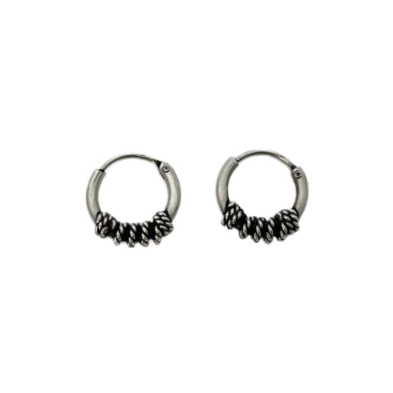 گوشواره حلقه‌ای نقره زنانه مدل ci 3409