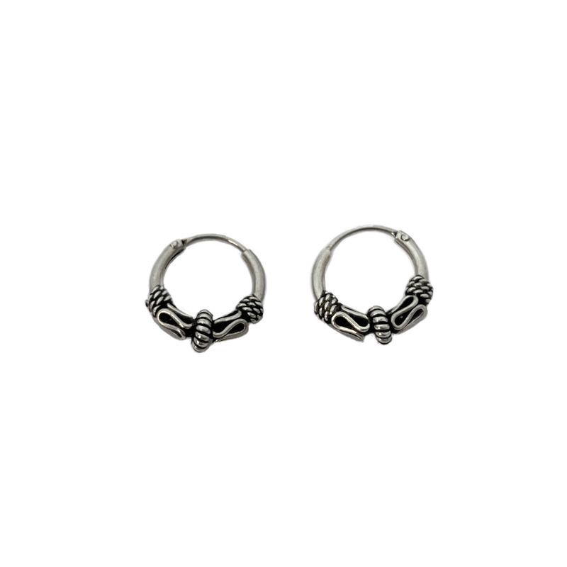 گوشواره حلقه‌ای نقره زنانه مدل ci 3417