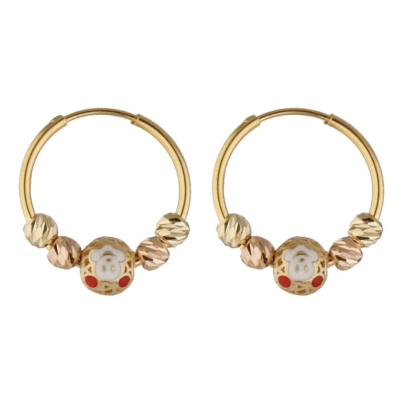 گوشواره طلا 18 عیار دخترانه طلای مستجابی مدل 15100