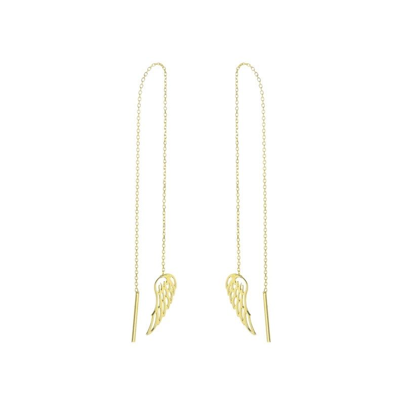 گوشواره طلا 18 عیار دخترانه مدل بال فرشته 7778