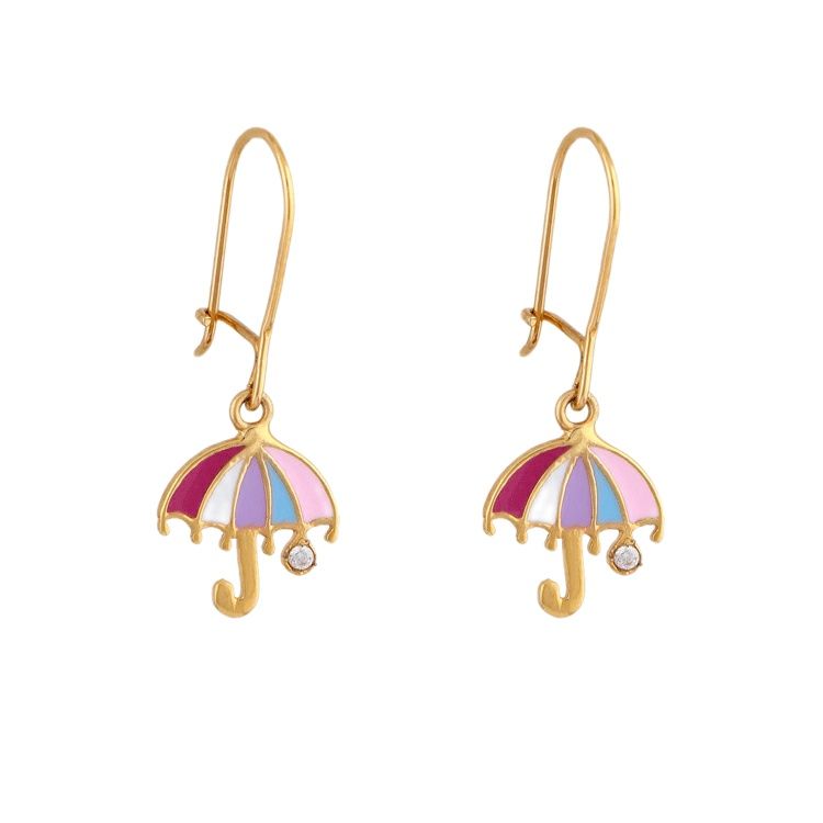 گوشواره طلا 18 عیار دخترانه هور گالری مدل ake111