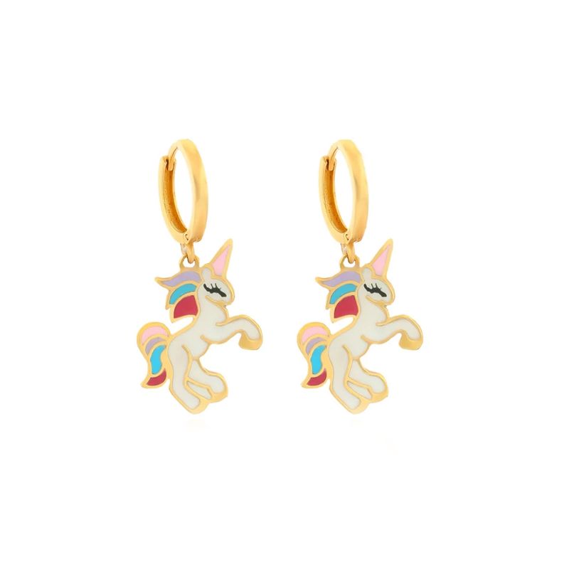گوشواره طلا 18 عیار دخترانه هور گالری مدل ake300