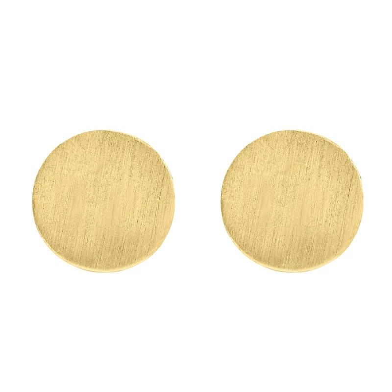 گوشواره طلا 18 عیار دخترانه وی وی گلد گالری مدل دایره vg6004