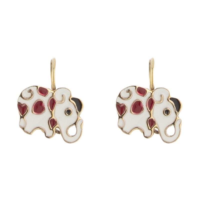 گوشواره طلا 18 عیار دخترانه کد 688