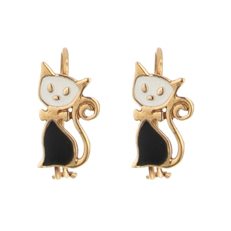 گوشواره طلا 18 عیار دخترانه کد 689