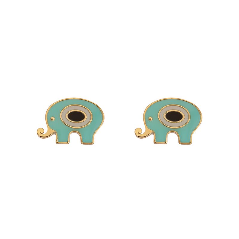 گوشواره طلا 18 عیار دخترانه کیا گالری مدل emoh119