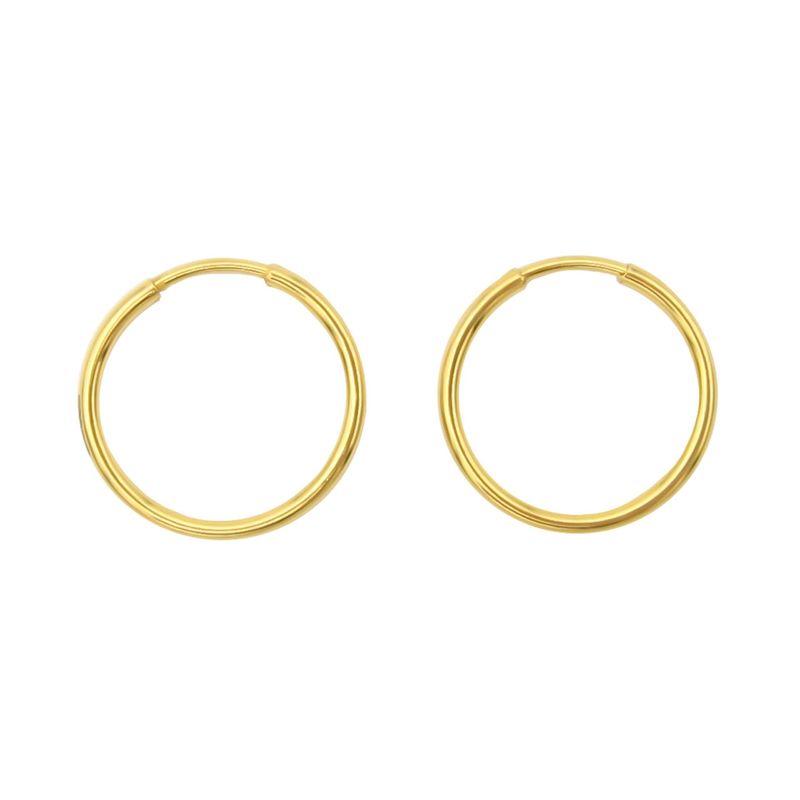 گوشواره طلا 18 عیار زنانه اِناطه گالری مدل حلقه ای پروفیل