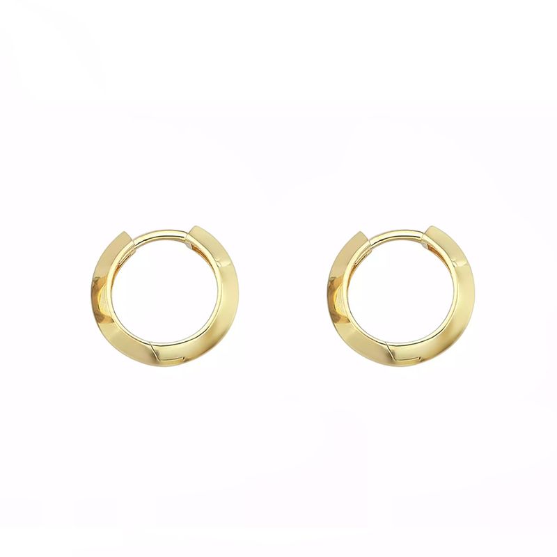 گوشواره طلا 18 عیار زنانه روبی آرت گالری مدل کلیپسی دایره