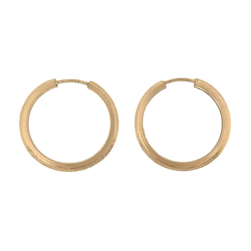 گوشواره طلا 18 عیار زنانه طلا و جواهرسازی افرا مدل حلقه ای 126