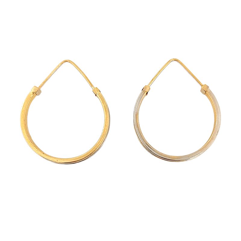 گوشواره طلا 18 عیار زنانه طلا و جواهرسازی افرا مدل حلقه ای 288