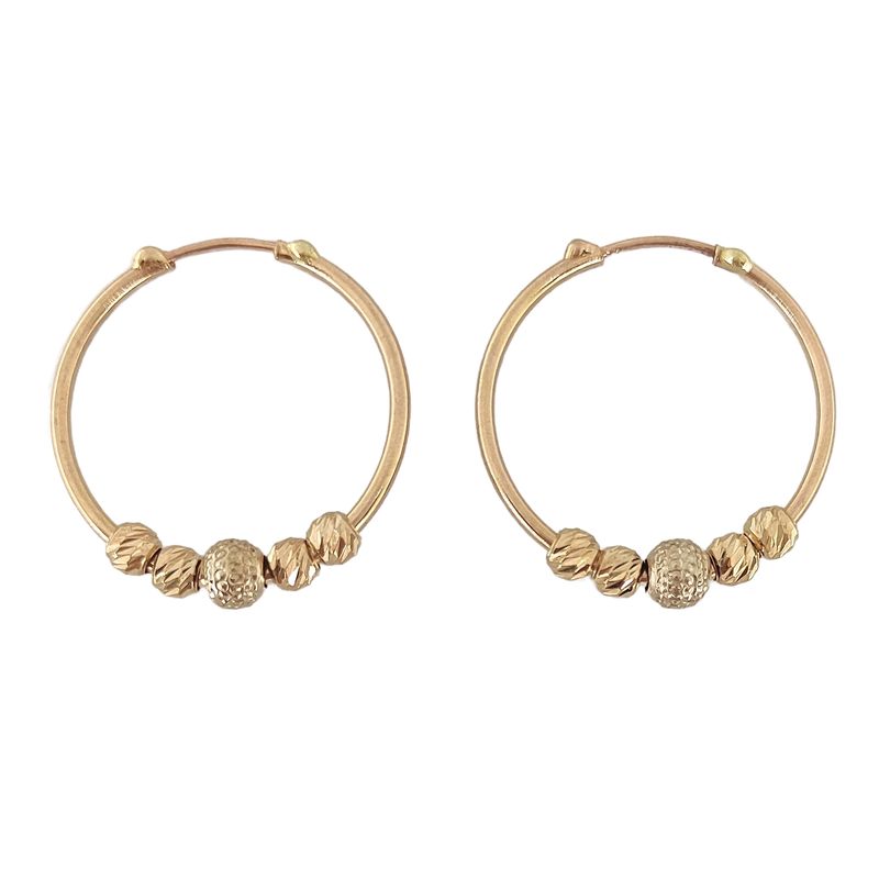 گوشواره طلا 18 عیار زنانه طلا و جواهرسازی افرا مدل حلقه ای البرنادو 165
