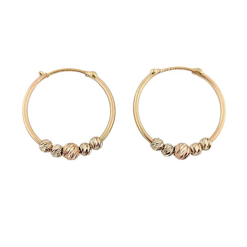 گوشواره طلا 18 عیار زنانه طلا و جواهرسازی افرا مدل حلقه ای کد 173