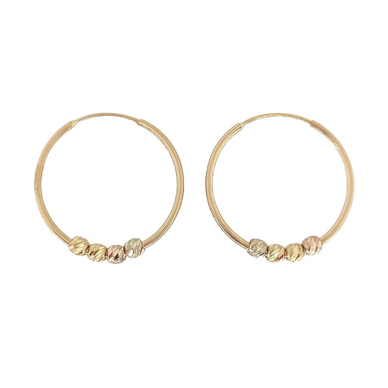 گوشواره طلا 18 عیار زنانه طلا و جواهرسازی افرا مدل حلقه ای کد 218