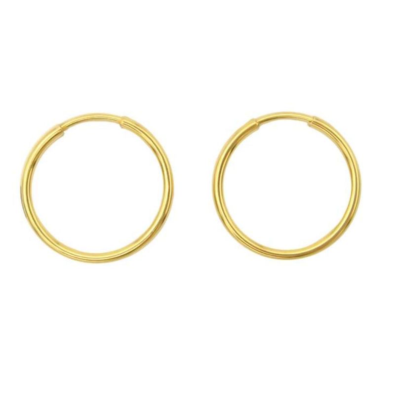گوشواره طلا 18 عیار زنانه طلای ترنم مدل حلقه ای