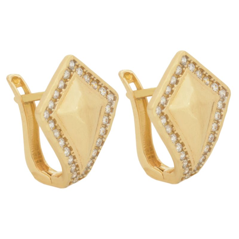 گوشواره طلا 18 عیار زنانه طلای مستجابی مدل آوا کلیپسی کد 670186