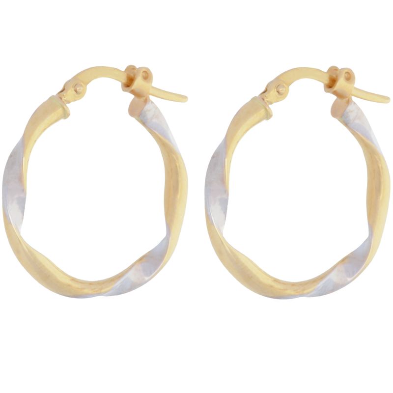 گوشواره طلا 18 عیار زنانه طلای مستجابی مدل حلقه ای  کد 409