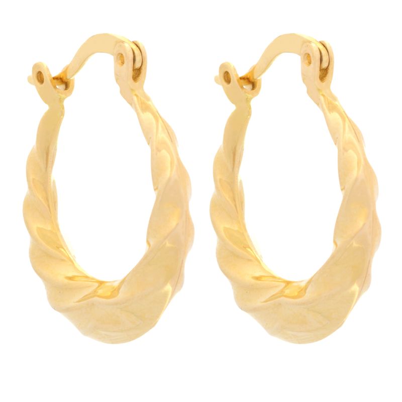 گوشواره طلا 18 عیار زنانه طلای مستجابی مدل حلقه ای کد 70