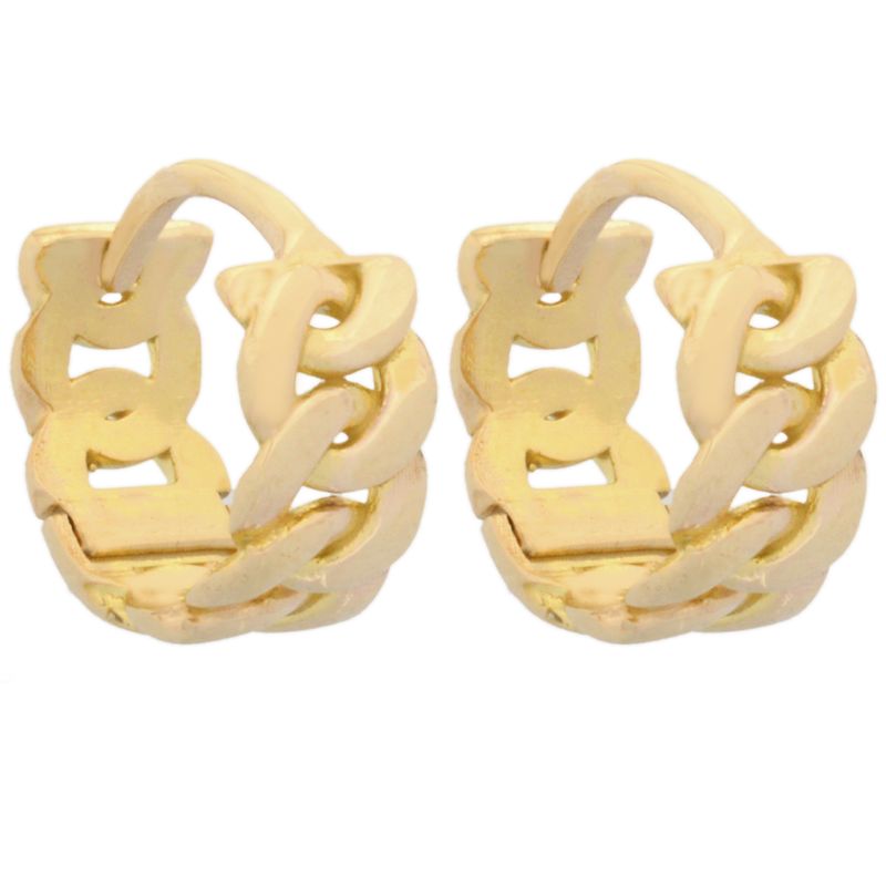 گوشواره طلا 18 عیار زنانه طلای مستجابی مدل حلقه ای کد 8004