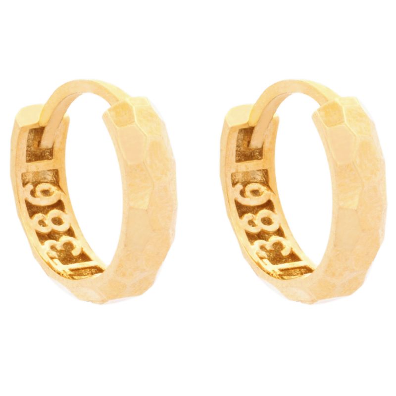 گوشواره طلا 18 عیار زنانه طلای مستجابی مدل حلقه ای کد t386
