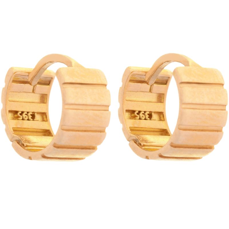 گوشواره طلا 18 عیار زنانه طلای مستجابی مدل حلقه ای کد t395