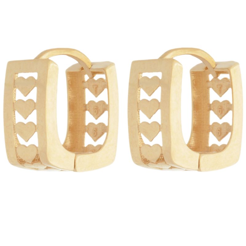گوشواره طلا 18 عیار زنانه طلای مستجابی مدل کلیپسی قلب کد 011