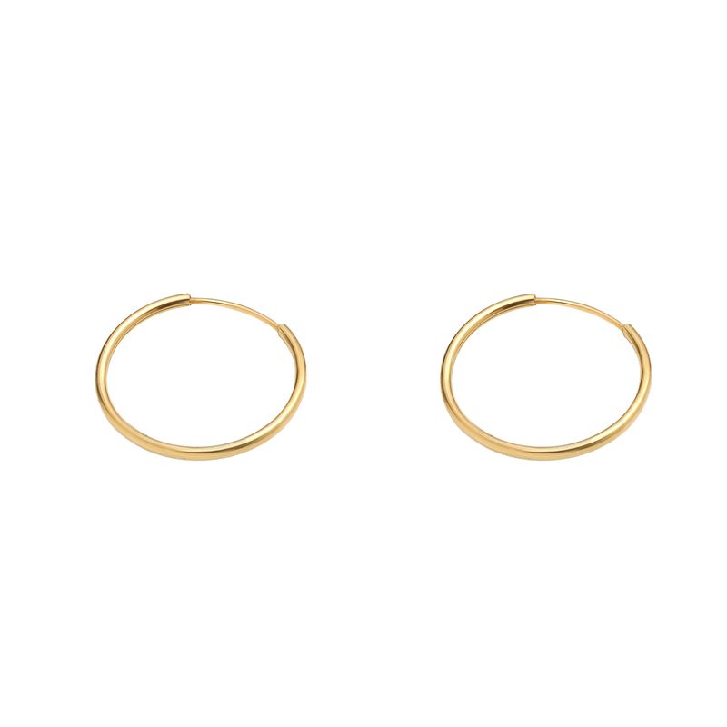 گوشواره طلا 18 عیار زنانه ماوی گالری مدل دایره حلقه ای 1