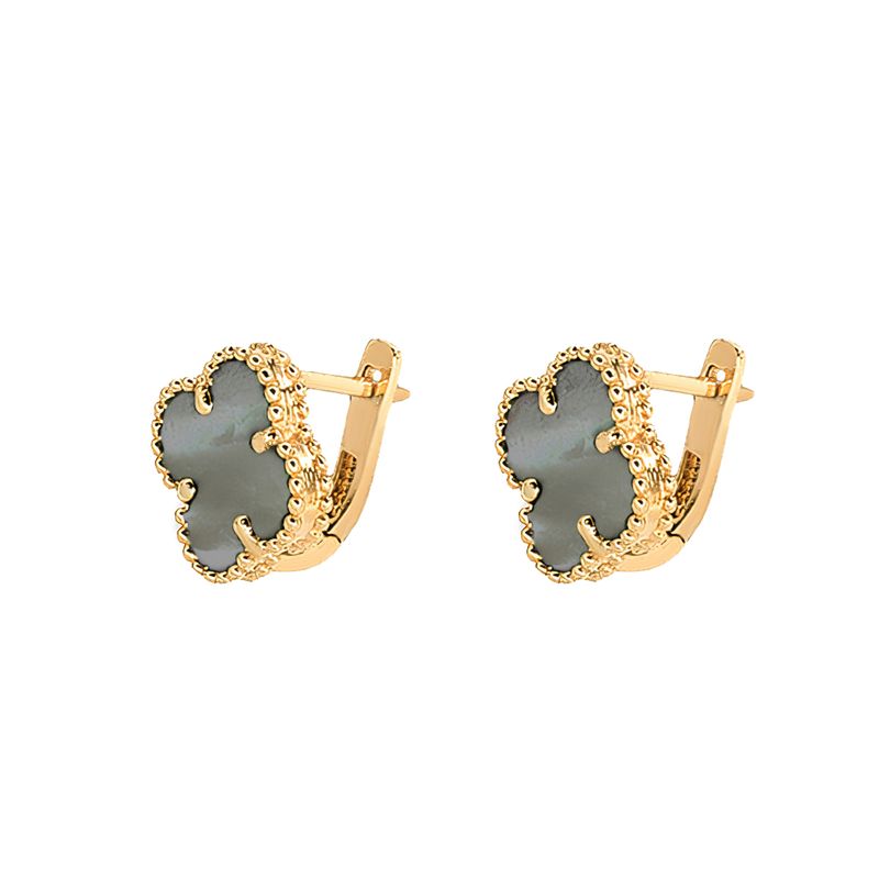 گوشواره طلا 18 عیار زنانه ماوی گالری مدل کلیپسی طرح ونکلیف طوس