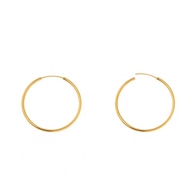 گوشواره طلا 18 عیار زنانه مدل حلقه ای t15