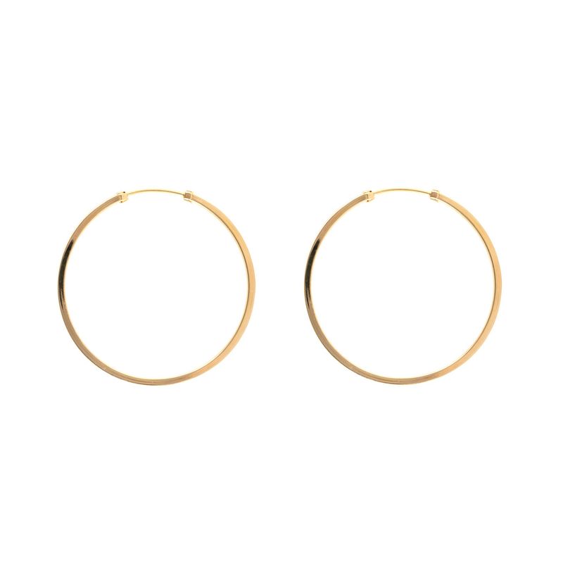 گوشواره طلا 18 عیار زنانه مدل حلقه ای پروفیل t 25