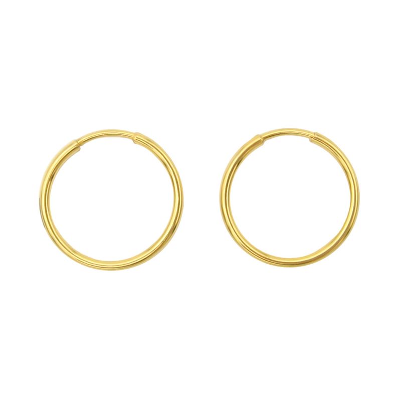 گوشواره طلا 18 عیار زنانه مدل حلقه ای کد sn2211