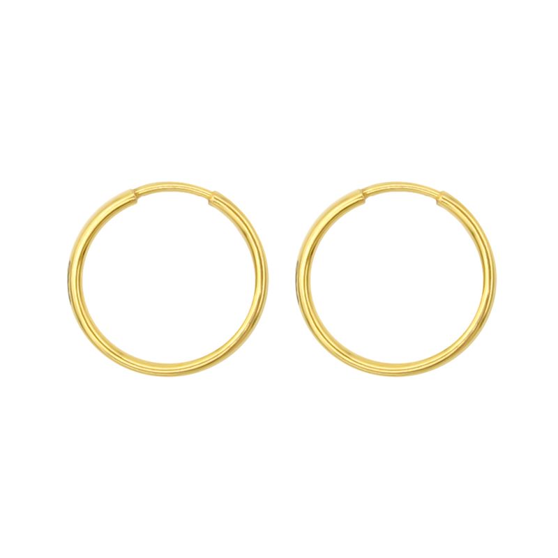 گوشواره طلا 18 عیار زنانه کاپانی مدل حلقه ای کد ke013