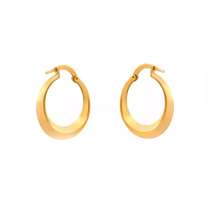 گوشواره طلا 18 عیار زنانه گالری روبی مدل  حلقه ای
