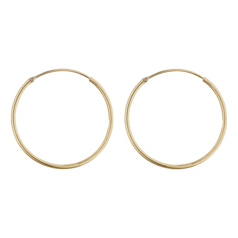 گوشواره طلا 18 عیار زنانه گنجینه هنر خوش نشین مدل حلقه ای gs33